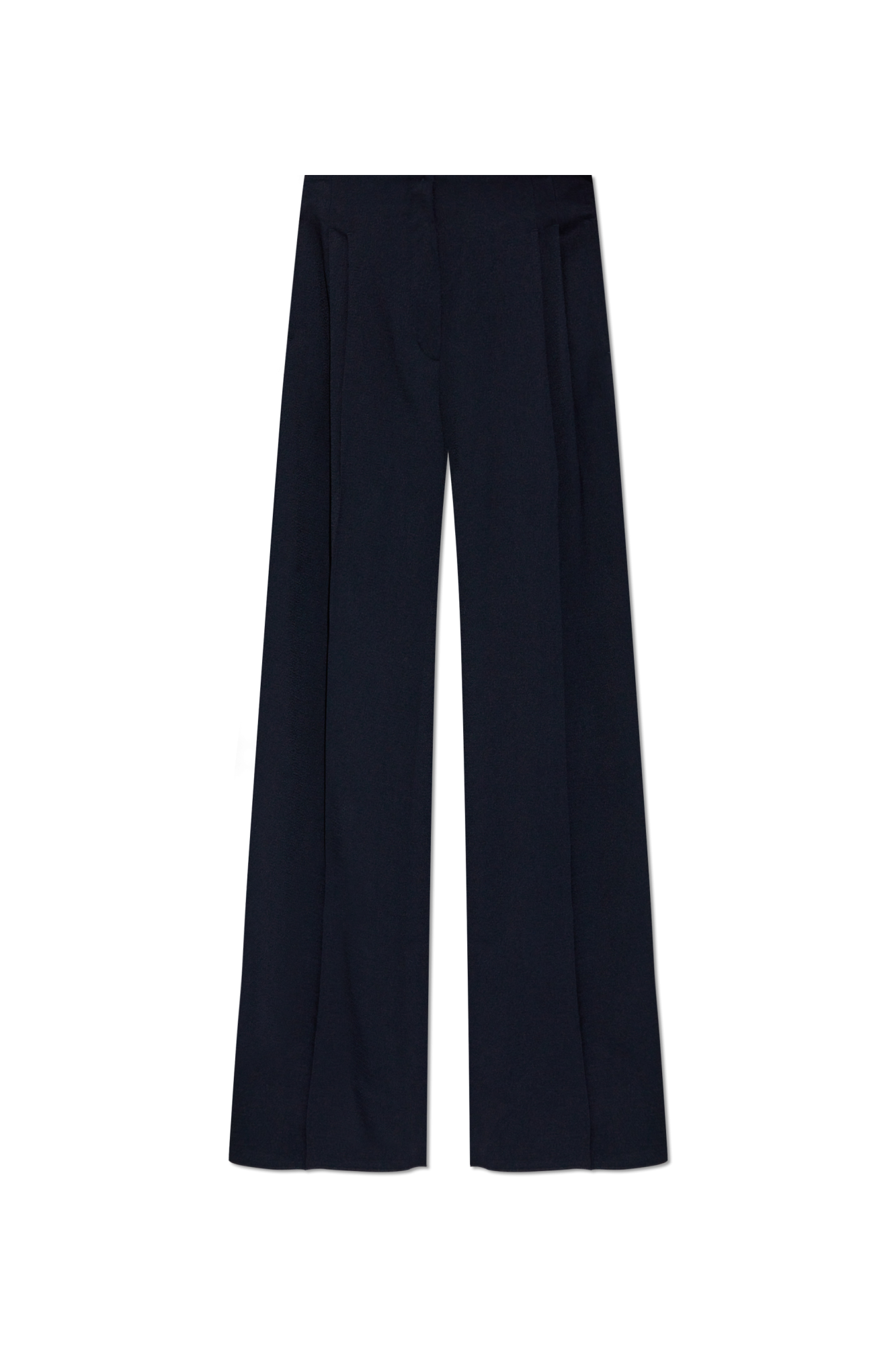 パンツ EMPORIO ARMANI Woman Pants Blue EW000851AF12514 UB115 Palazzo trousers in fluid armure fabric | Emporio Armani